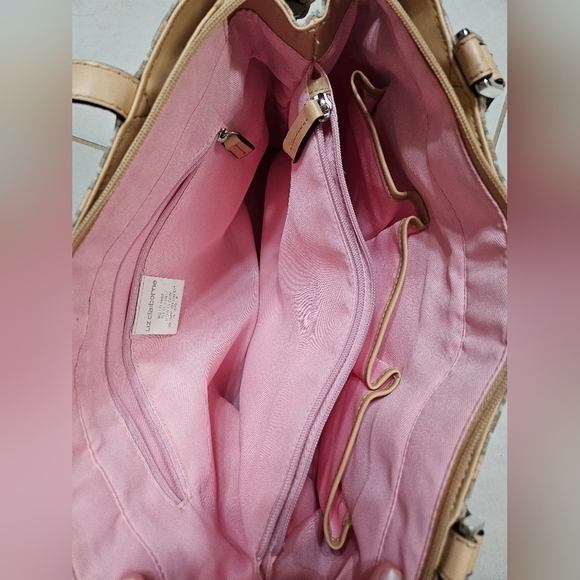 Liz Claiborne Tan and Gray Tote Bag with Stylish Design - Picture 9 of 16